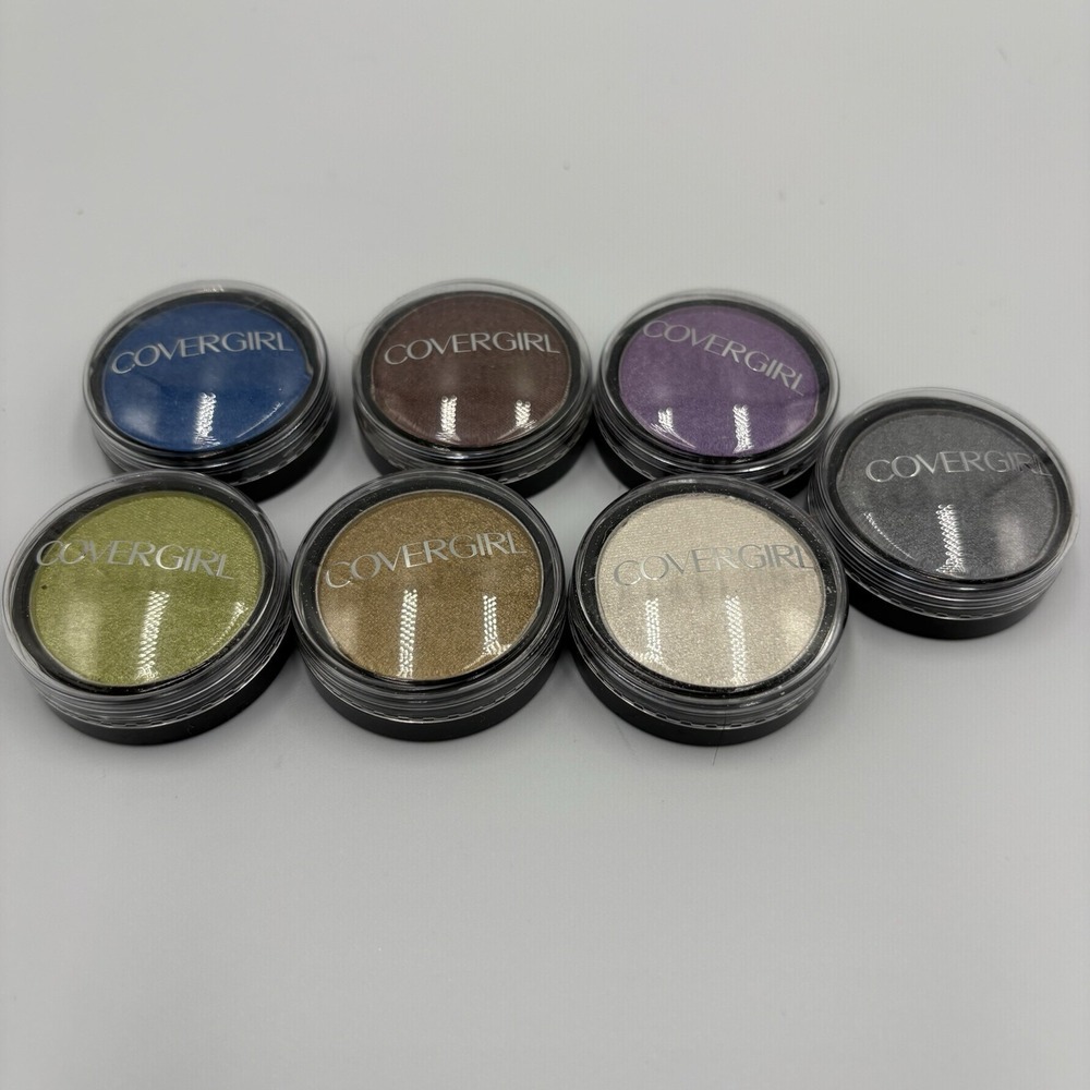 Lot Of 7 CoverGirl Flamed Out Shadow Pot Eye Shadow Various Colors